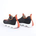 Hermès Eclair Fabric Sneakers in Black x Orange 221892Z, Size EU 43