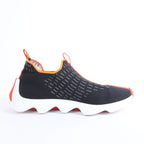 Hermès Eclair Fabric Sneakers in Black x Orange 221892Z, Size EU 43