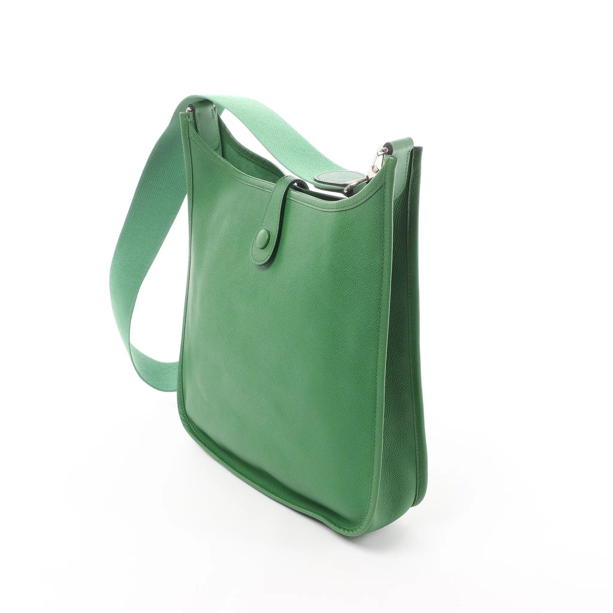 Hermes Evelyn 1 PM Epsom Leather Shoulder Bag in Green, □N
