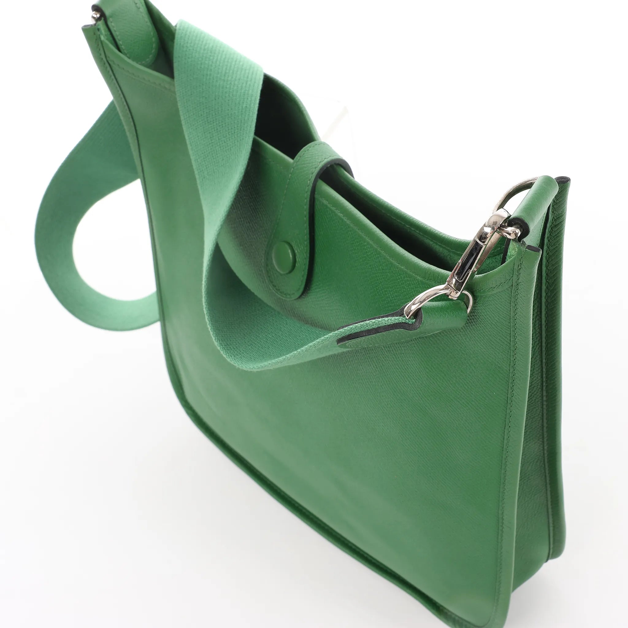 Hermes Evelyn 1 PM Epsom Leather Shoulder Bag in Green, □N