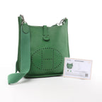 Hermes Evelyn 1 PM Epsom Leather Shoulder Bag in Green, □N