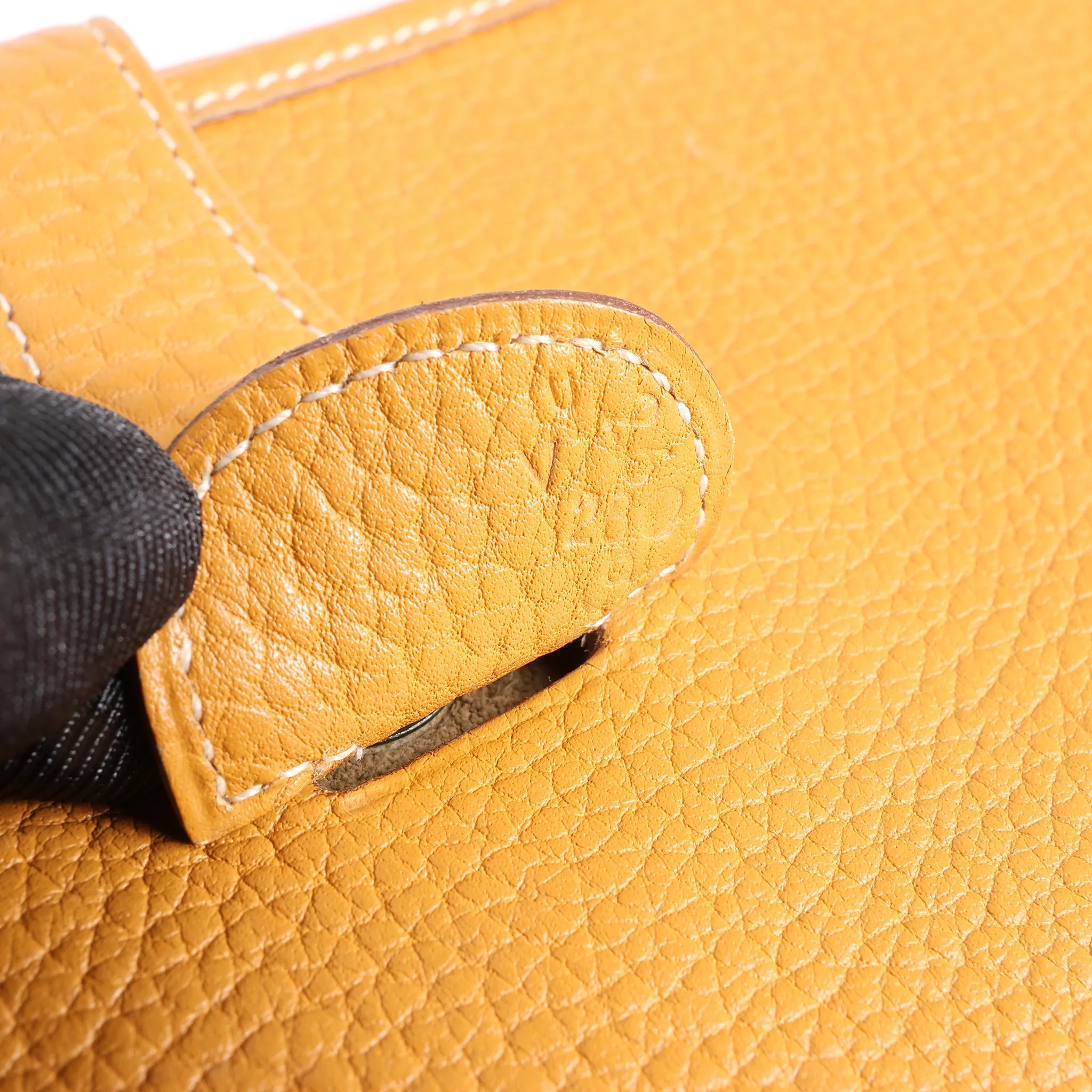 Hermes Evelyn GM Taurillon Clemence Shoulder Bag in Camel Brown