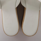 HERMES Eze Leather Sandals in White 221023Z, Size 39 EU