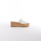 HERMES Eze Leather Sandals in White 221023Z, Size 39 EU