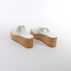 HERMES Eze Leather Sandals in White 221023Z, Size 39 EU