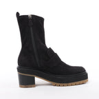 Hermès Florence Suede Boots in Black 222045Z, Size EU 37