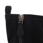 Hermès Florence Suede Boots in Black 222045Z, Size EU 37