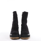Hermès Florence Suede Boots in Black 222045Z, Size EU 37