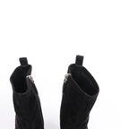 Hermès Florence Suede Boots in Black 222045Z, Size EU 37