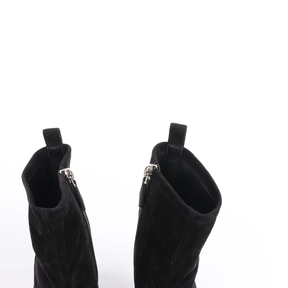 Hermès Florence Suede Boots in Black 222045Z, Size EU 37