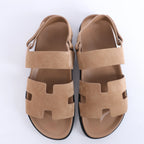Hermès Genius Suede Sandals in Brown 191383Z, Size EU 45