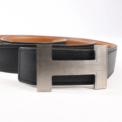 Hermès H Gürtel T:2015 Gürtel 90 Leder in Schwarz