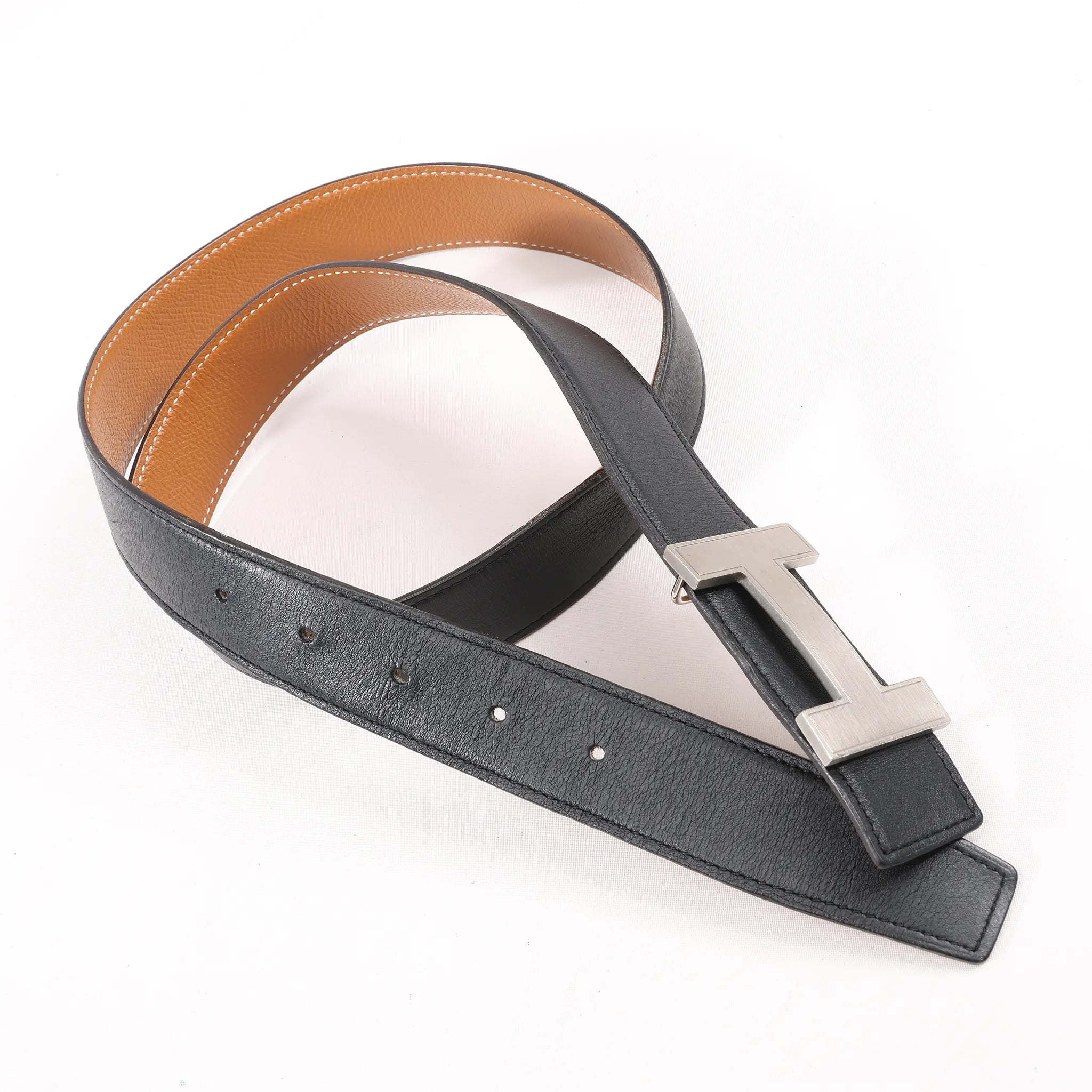 Hermès H Belt T:2015 Belt 90 Leather in Black