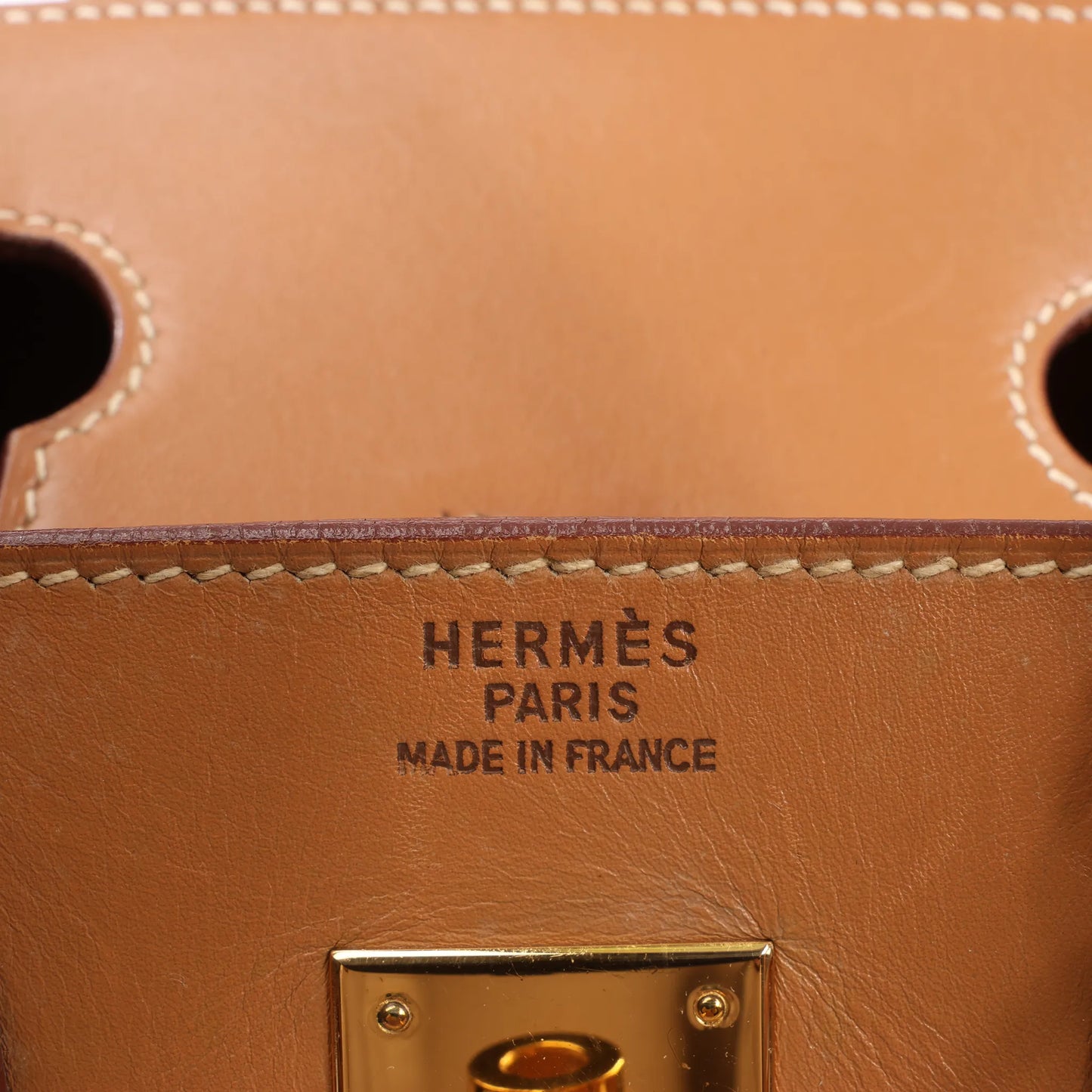 HERMES Haut A Courroies 32 Vache Handbag in Brown ○Y:1995
