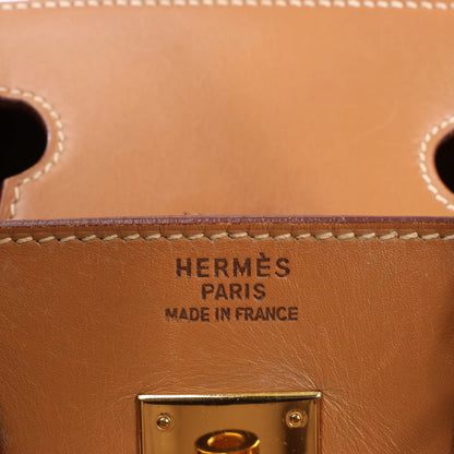 HERMES Haut A Courroies 32 Vache Handbag in Brown ○Y:1995