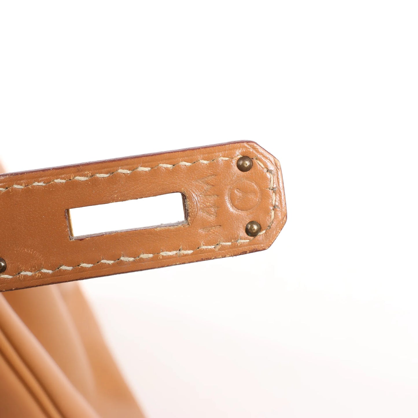 HERMES Haut A Courroies 32 Vache Handbag in Brown ○Y:1995