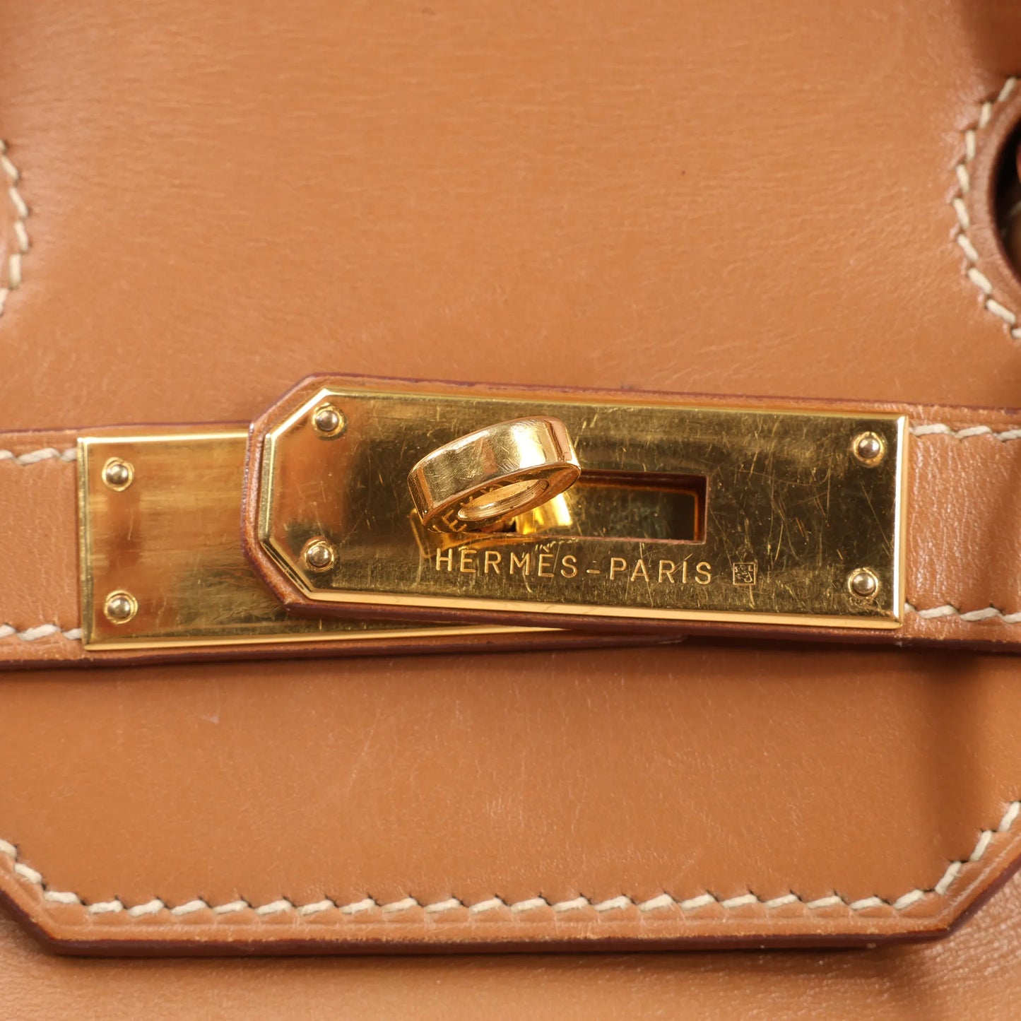 HERMES Haut A Courroies 32 Vache Handbag in Brown ○Y:1995