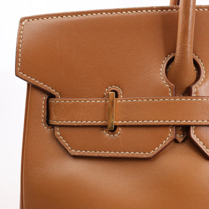 HERMES Haut A Courroies 32 Vache Handbag in Brown ○Y:1995