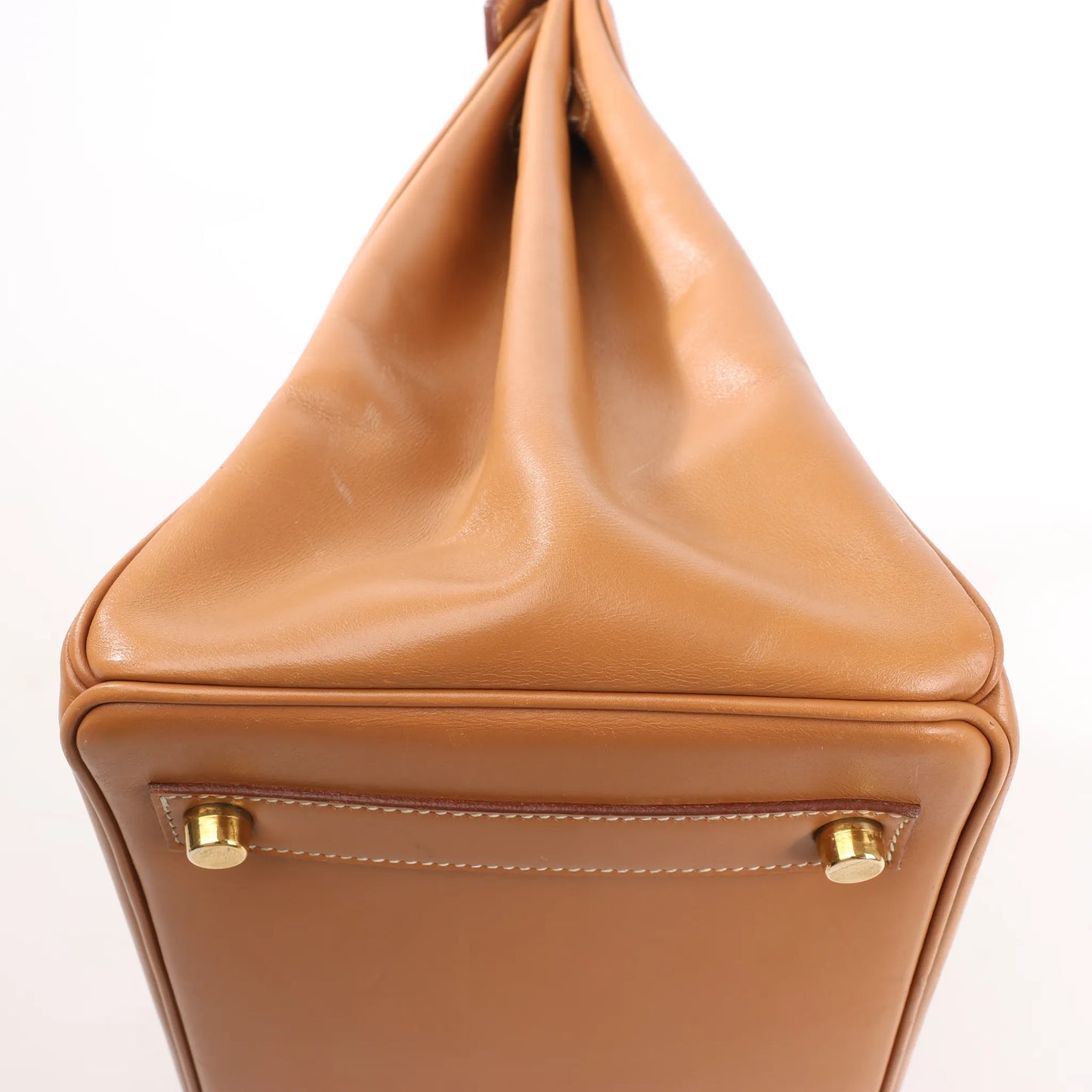 HERMES Haut A Courroies 32 Vache Handbag in Brown ○Y:1995