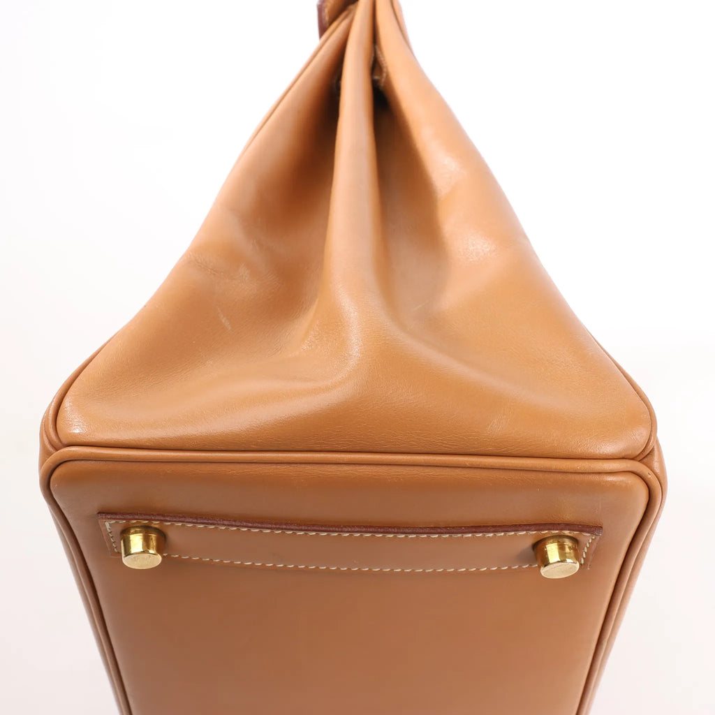 HERMES Haut A Courroies 32 Vache Handbag in Brown ○Y:1995