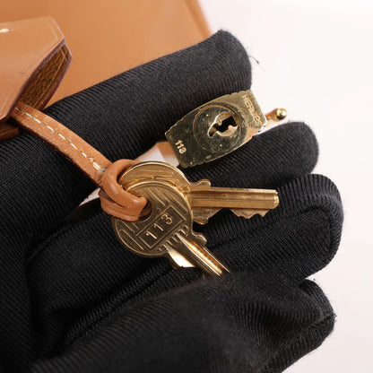 HERMES Haut A Courroies 32 Vache Handbag in Brown ○Y:1995