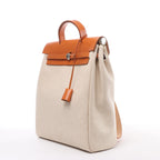 Hermès Herbag Ado PM Twirl Ash x Vash Hunter Backpack in Beige×Brown □B: 1998