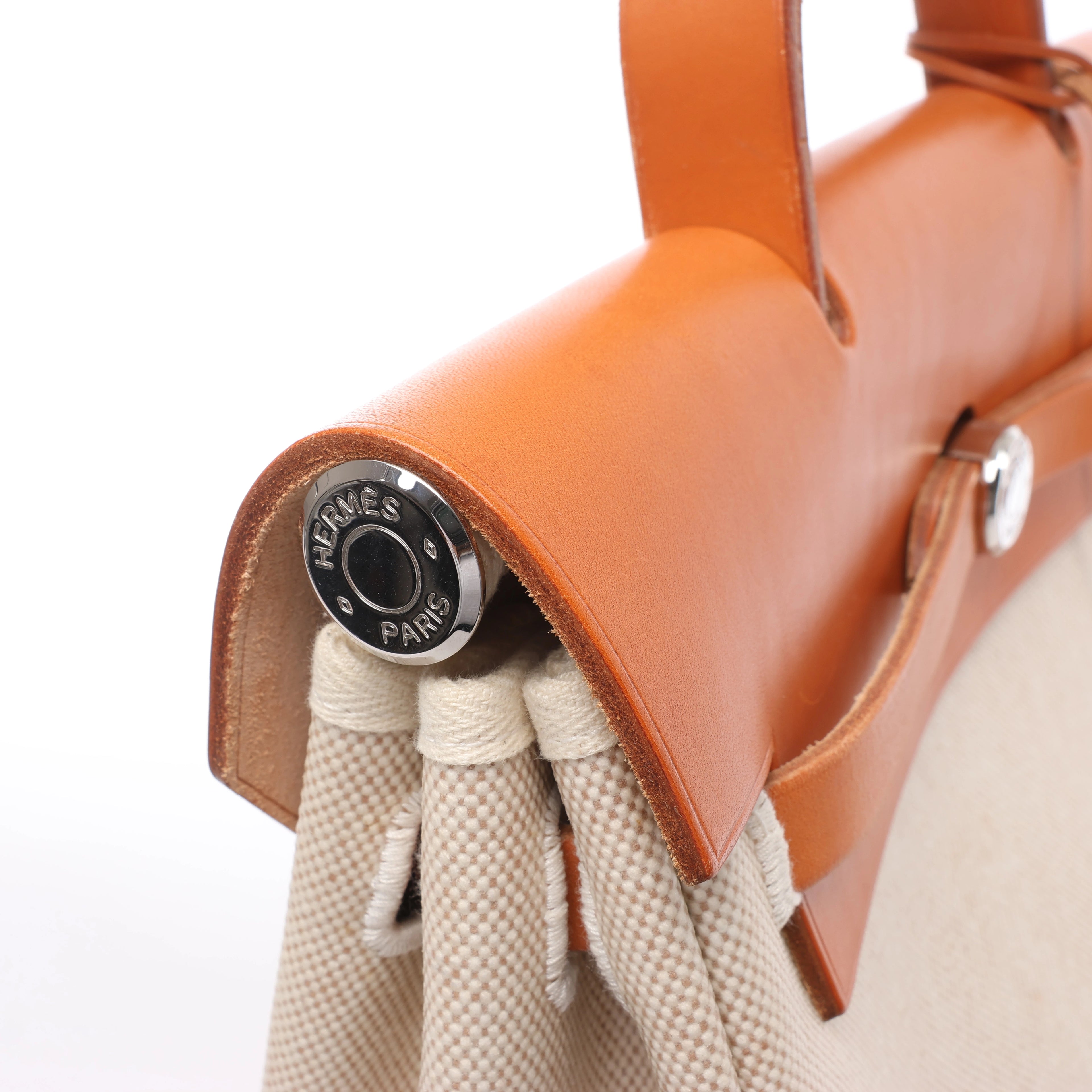 Hermès Herbag Ado PM Twirl Ash x Vash Hunter Backpack in Beige×Brown □B: 1998