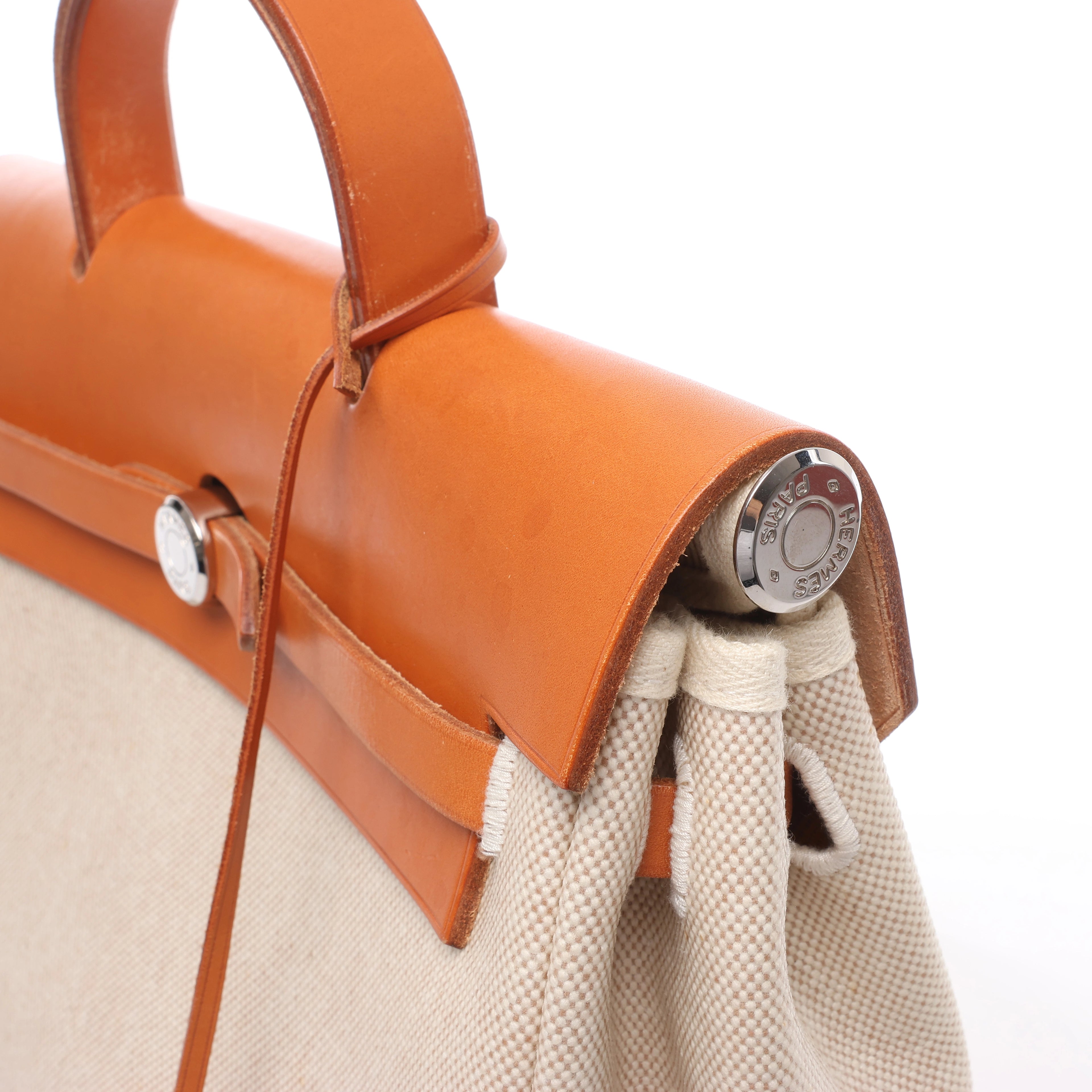 Hermès Herbag Ado PM Twirl Ash x Vash Hunter Backpack in Beige×Brown □B: 1998