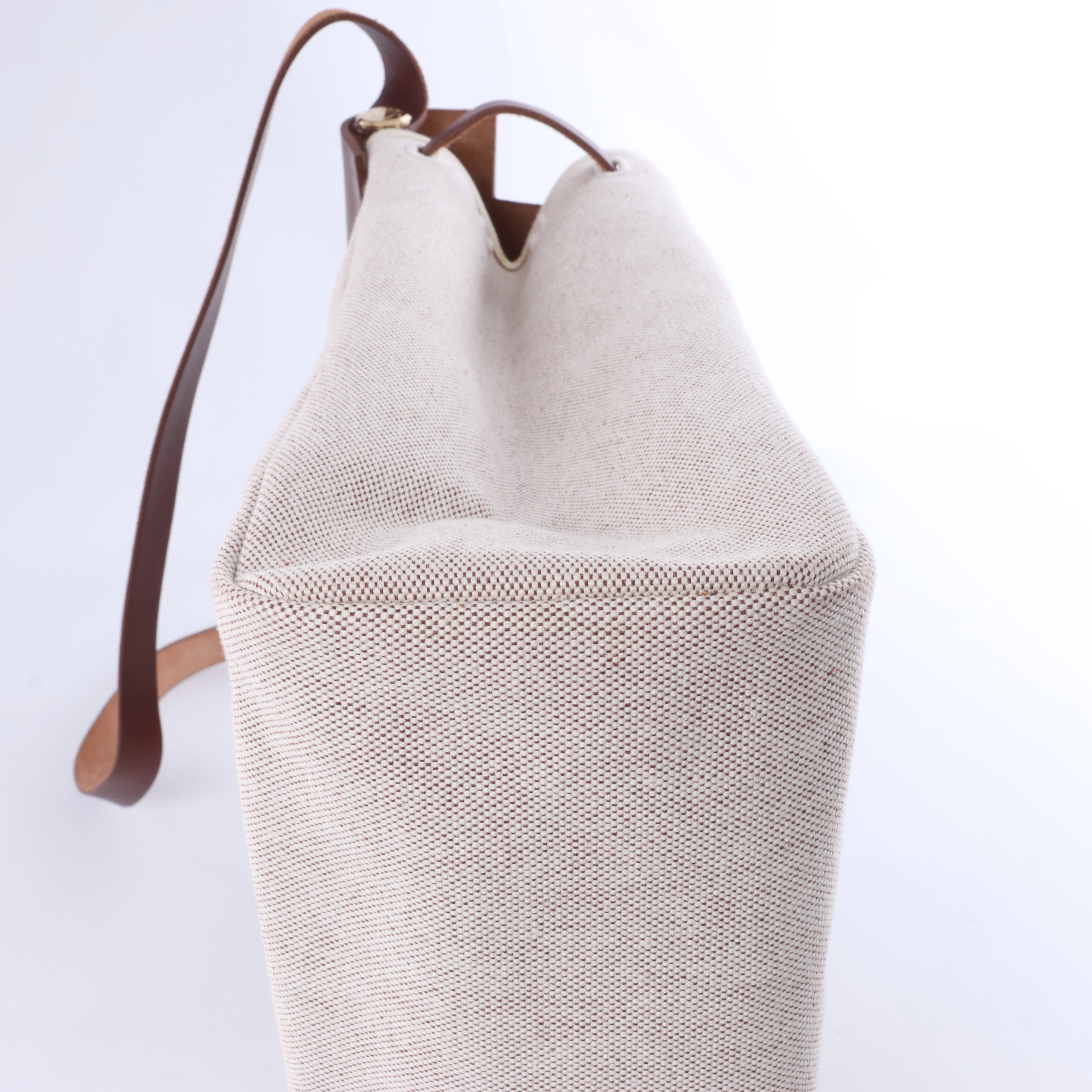 Hermès Herbag GM Twirl Ash x Vash Hunter Shoulder Bag in Beige x Brown □F: 2002