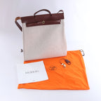 Hermès Herbag GM Twirl Ash x Vash Hunter Shoulder Bag in Beige x Brown □F: 2002