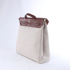Hermès Herbag GM Twirl Ash x Vash Hunter Shoulder Bag in Beige x Brown □F: 2002