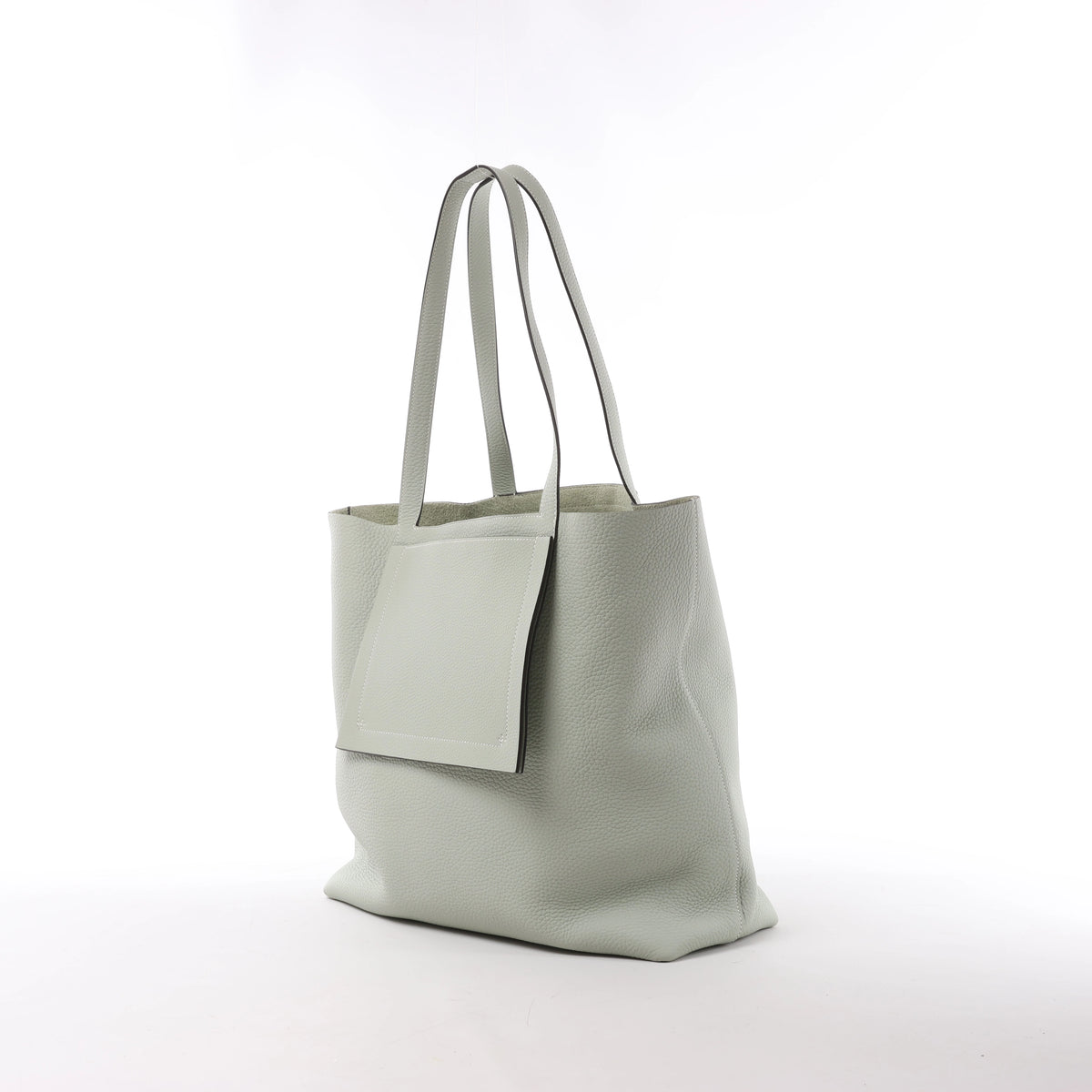 Hermès Cabasellier 46 Taurillon Clemence Shoulder Bag in Gray Gris Neve B: 2023