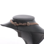 Hermès Isthme Necklace Buffalo Horn in Brown x Pink