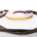 Hermès Isthme Necklace Buffalo Horn in Brown x Pink