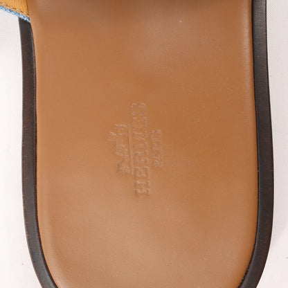 HERMES Izmir Denim Sandals in Light Blue, Size 43 EU