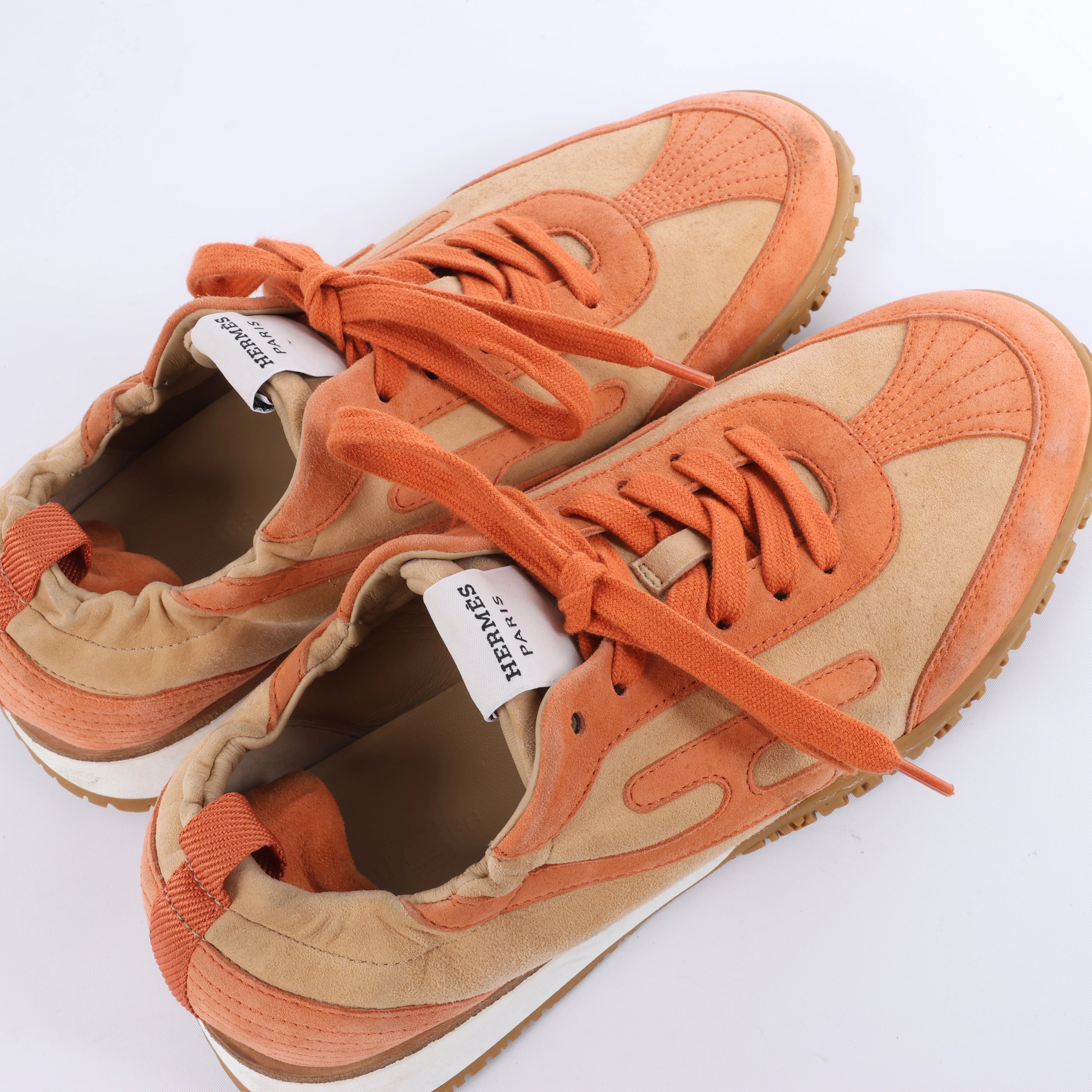 Mocasín Hermès Royal de ante beige, talla 38,5 EU