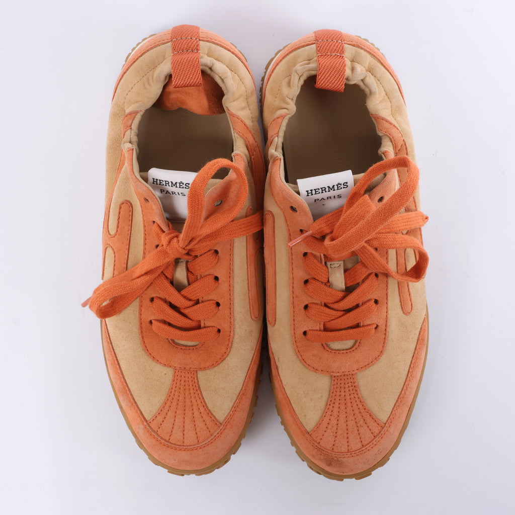 Mocasín Hermès Royal de ante beige, talla 38,5 EU
