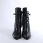 Hermès Juez Black Leather Ankle Boots EU 38