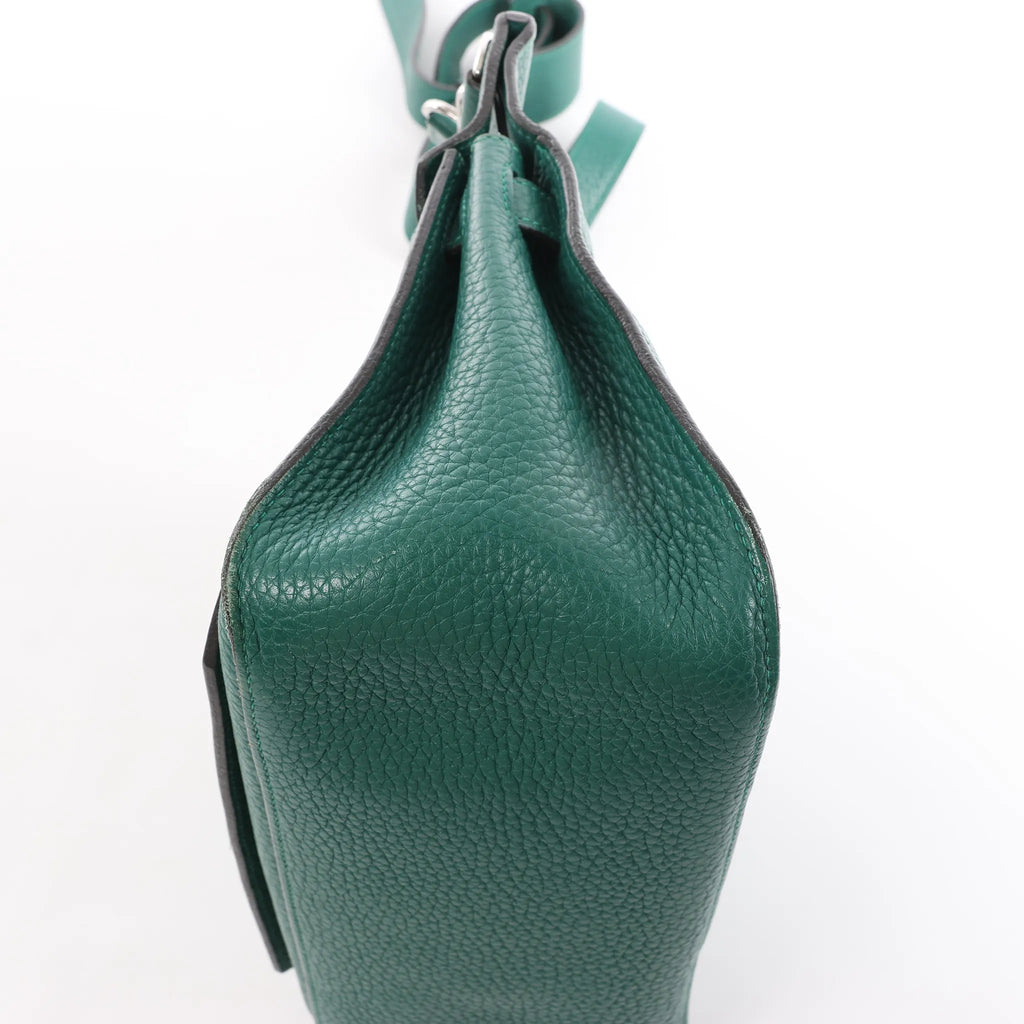 Hermes Jypsiere 28 Taurillon Clémence Crossbody Bag in Green □Q 2013