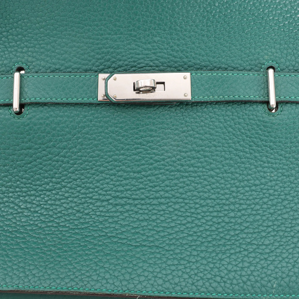 Hermes Jypsiere 28 Taurillon Clémence Crossbody Bag in Green □Q 2013