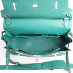 Hermes Jypsiere 28 Taurillon Clémence Crossbody Bag in Green □Q 2013