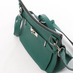 Hermes Jypsiere 28 Taurillon Clémence Crossbody Bag in Green □Q 2013