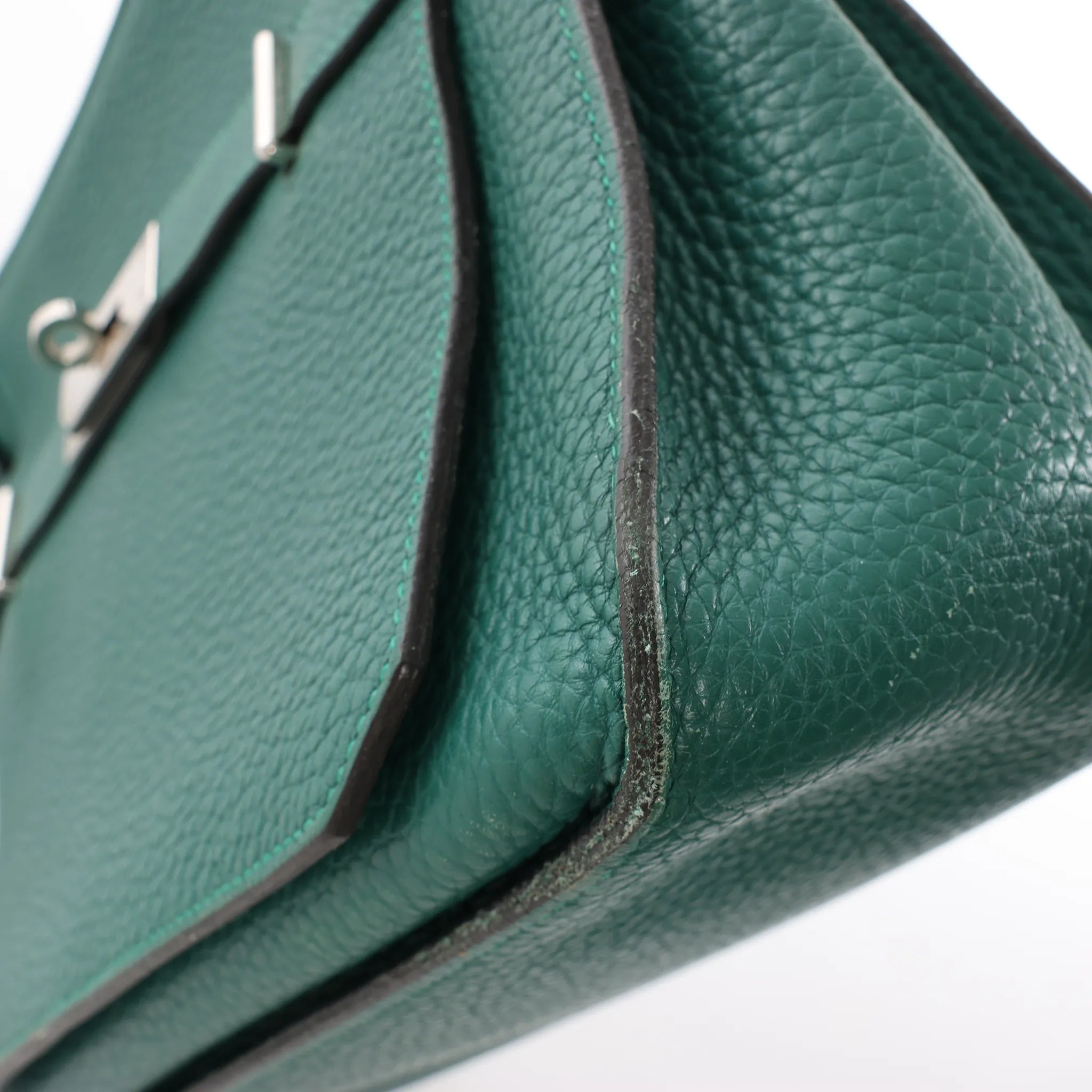 Hermes Jypsiere 28 Taurillon Clémence Crossbody Bag in Green □Q 2013