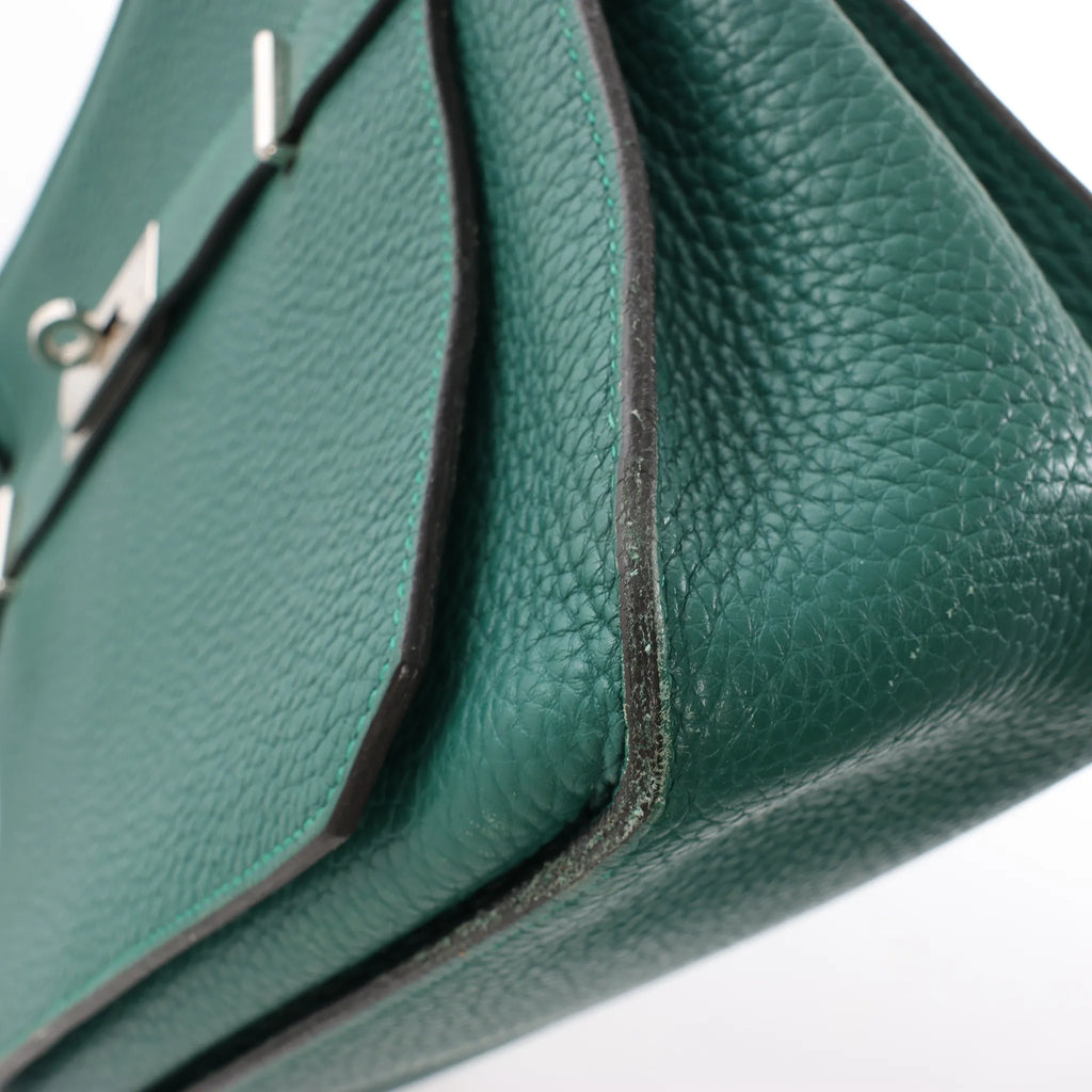 Hermes Jypsiere 28 Taurillon Clémence Crossbody Bag in Green □Q 2013