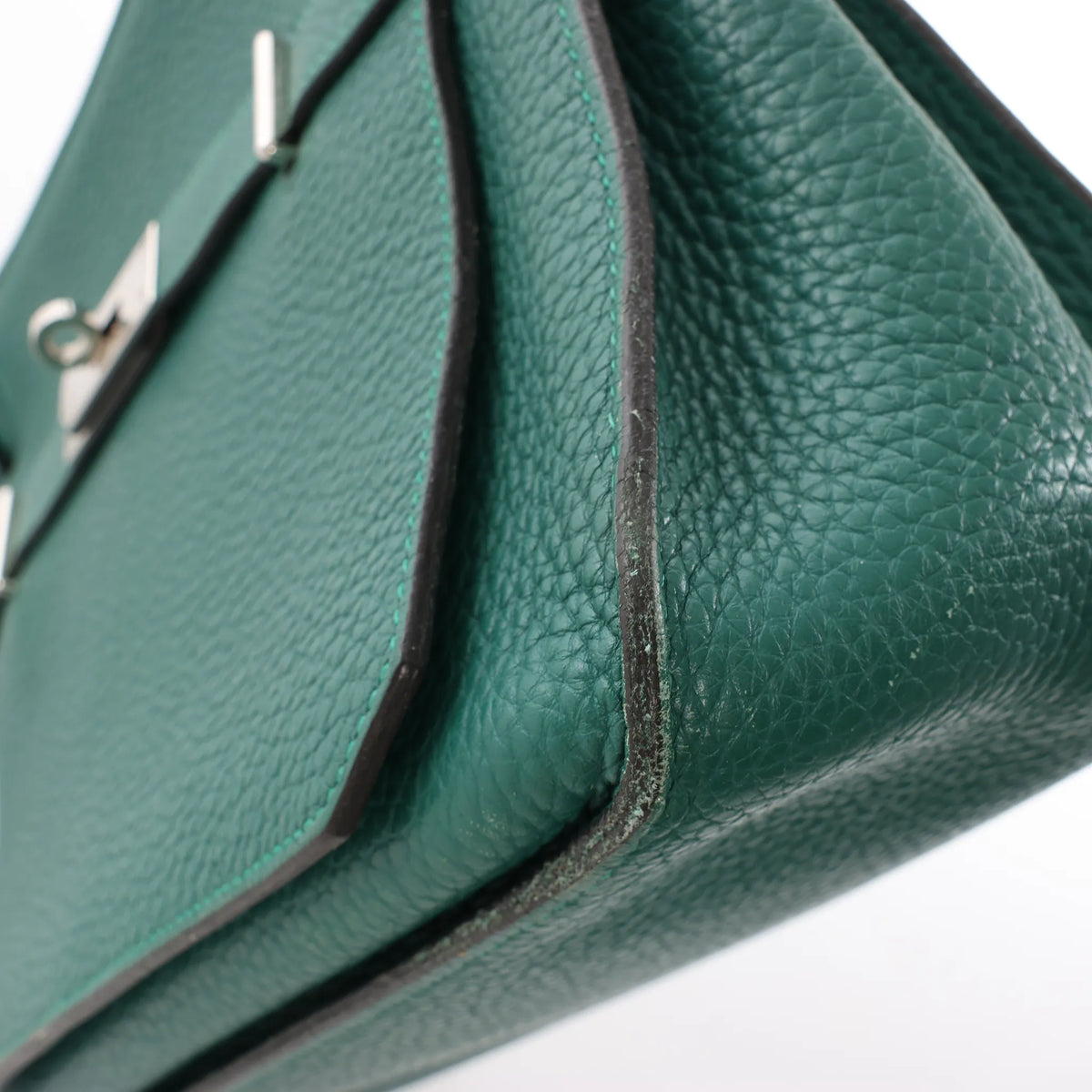 Hermes Jypsiere 28 Taurillon Clémence Crossbody Bag in Green □Q 2013