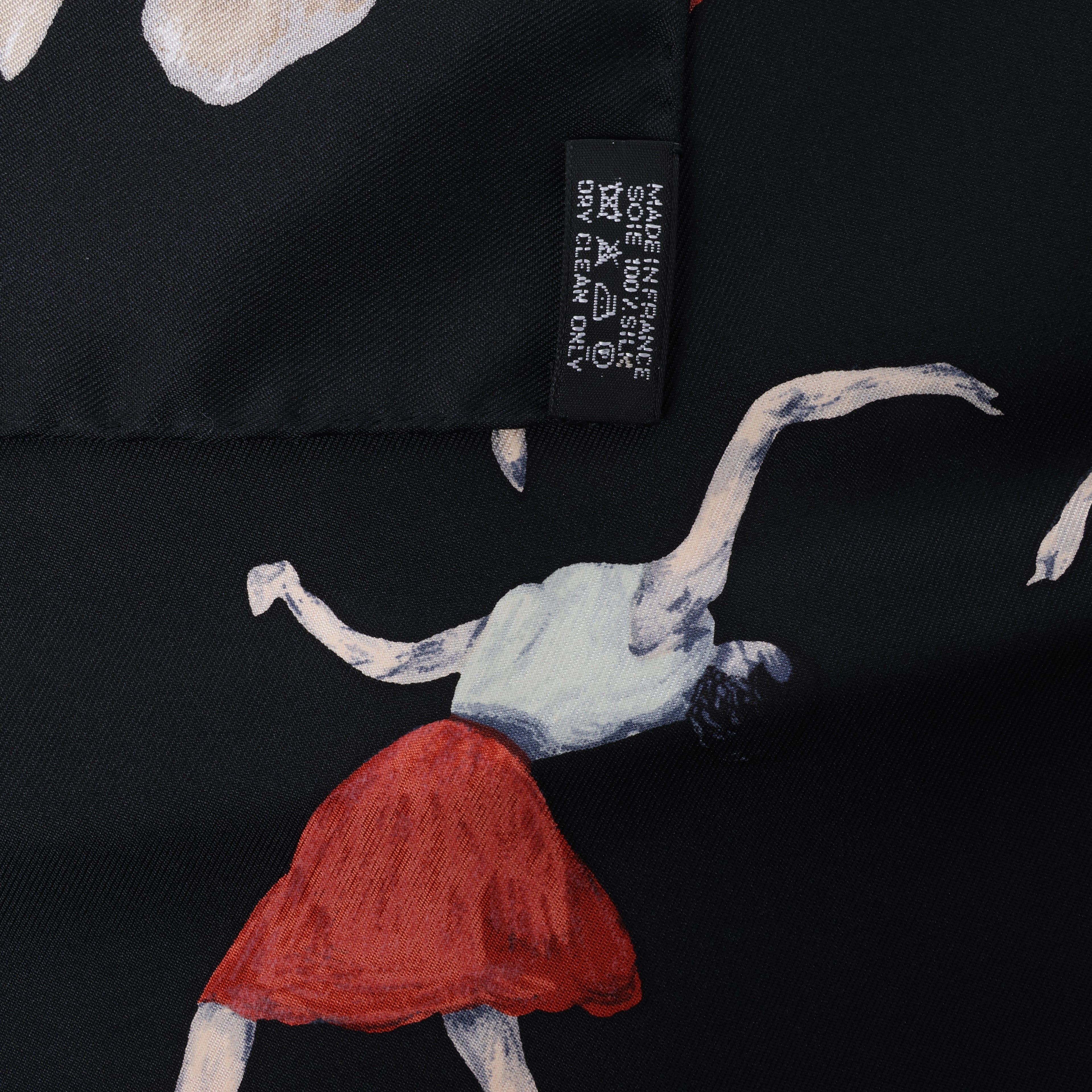 Pañuelo de seda Hermès Carré 90 "La Danza ballet" en rosa