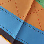 Hermès Carré 90 Double Face "Tapis de Selle" Silk handkerchief in Orange