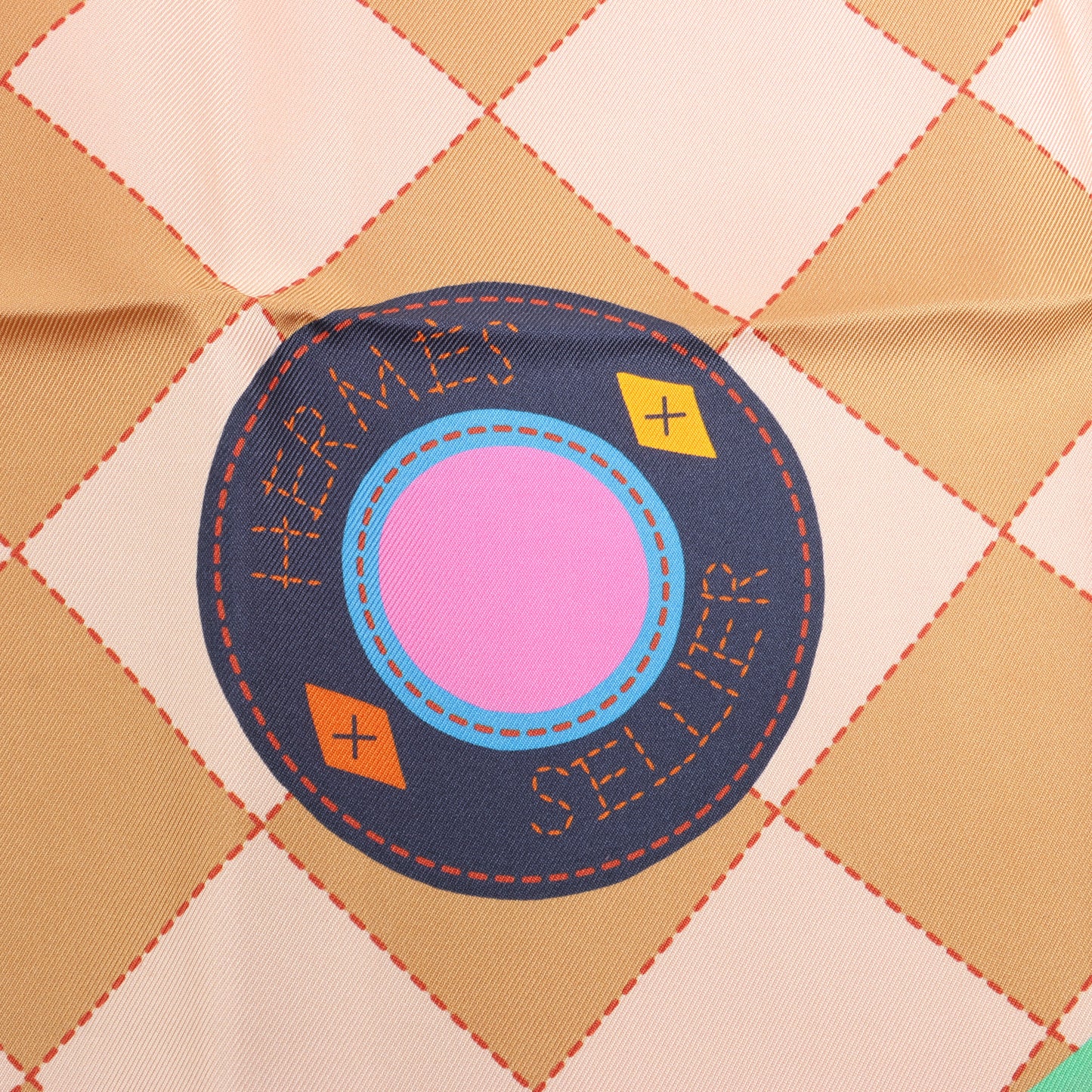 Hermès Carré 90 Double Face "Tapis de Selle" Silk handkerchief in Multicolor
