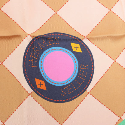 Hermès Carré 90 Double Face "Tapis de Selle" Silk handkerchief in Multicolor