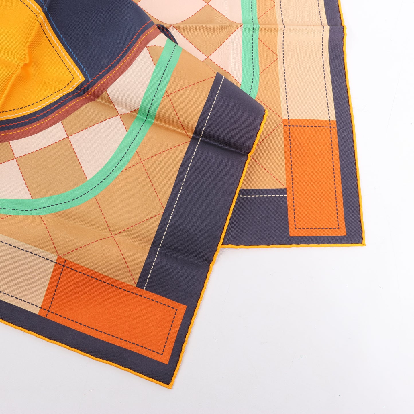 Hermès Carré 90 Double Face "Tapis de Selle" Silk handkerchief in Multicolor